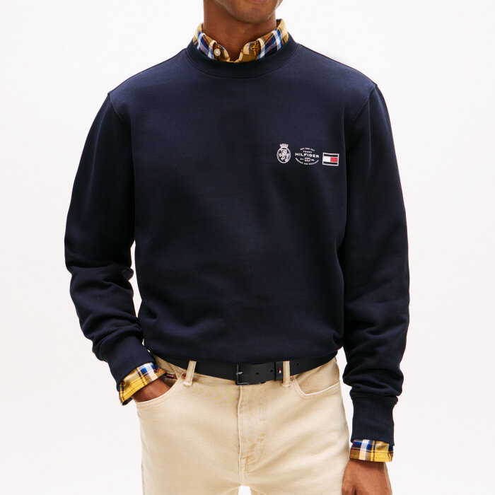 Tommy Hilfiger  - Tommy Hilfiger - Small chest outline sweater | Sweatshirt desert Sky