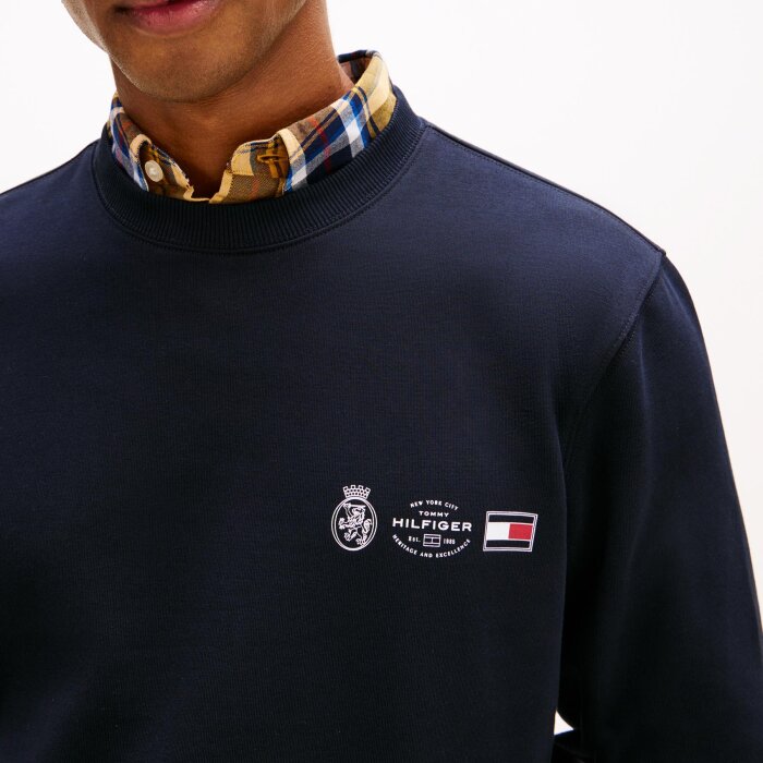 Tommy Hilfiger  - Tommy Hilfiger - Small chest outline sweater | Sweatshirt desert Sky
