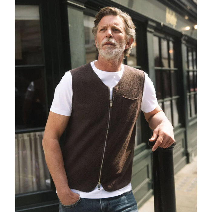 Mos Mosh Gallery - Mos Mosh - Cess Ryan boil | Vest Chocolate Brown