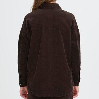 Pulz Jeans ( Dame )  - PULZ - PZSALLY LS SHIRT | SKJORTE 191103 ESPRESSO
