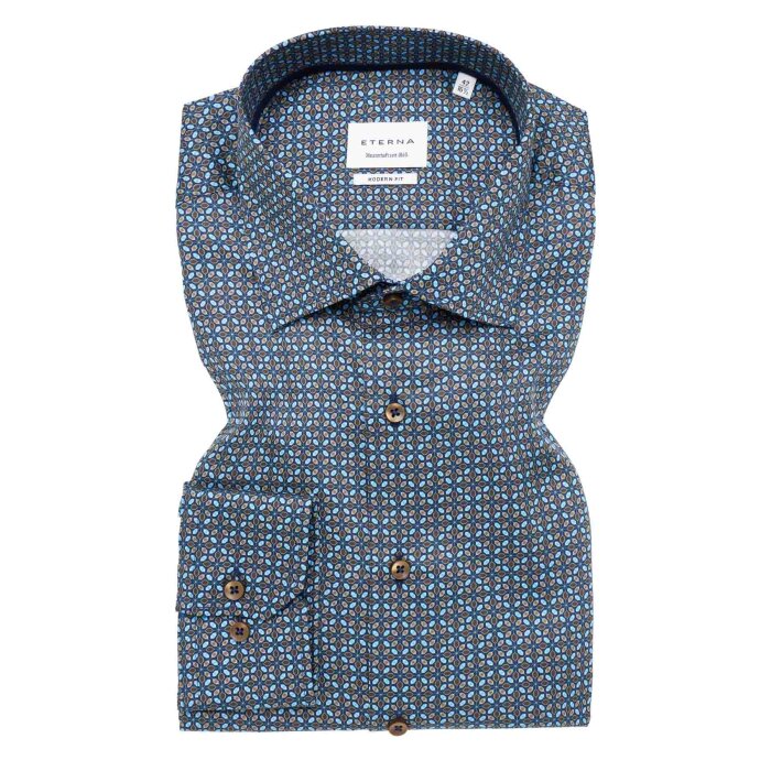 Eterna - Eterna - 1053 26 X18K | Modern Fit Skjorte Sand