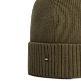 Tommy Hilfiger  - Tommy Hilfiger - TH flag pima cotton beanie | Hue Foxhunt Green