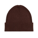Tommy Hilfiger  - Tommy Hilfiger - TH flag pima cotton beanie | Hue Rich walnut