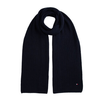 Tommy Hilfiger  - Tommy Hilfiger - TH flag pima cotton cash scarf | Halstørklæde Space Blue