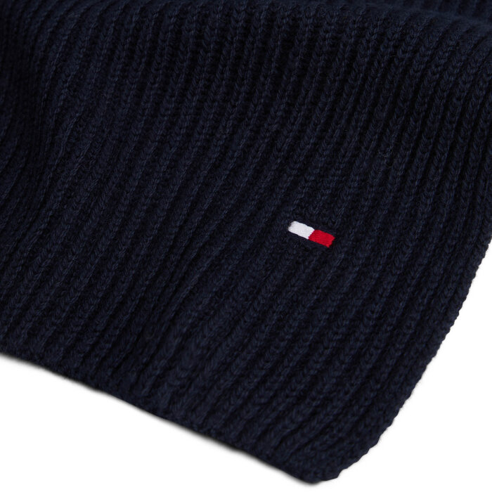 Tommy Hilfiger  - Tommy Hilfiger - TH flag pima cotton cash scarf | Halstørklæde Space Blue