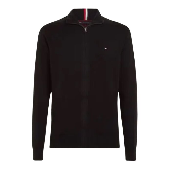 Tommy Hilfiger  - Tommy Hilfiger - TH cotton cashmere zip | Cardigan Black