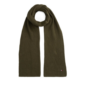 Tommy Hilfiger  - Tommy Hilfiger - TH flag pima cotton cash scarf | Halstørklæde Foxhunt Green 
