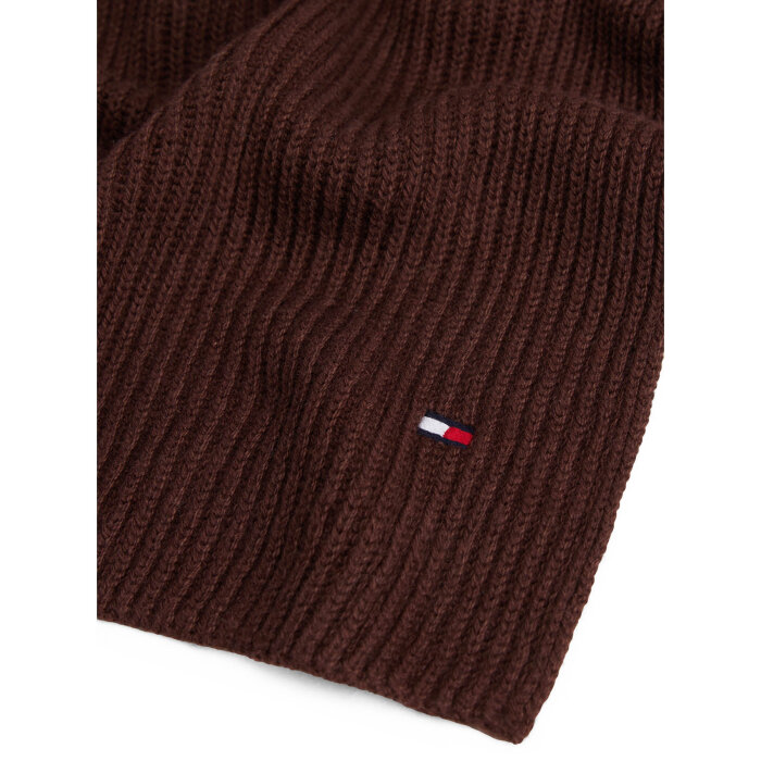 Tommy Hilfiger  - Tommy Hilfiger - TH flag pima cotton cash scarf | Halstørklæde Rich Walnut