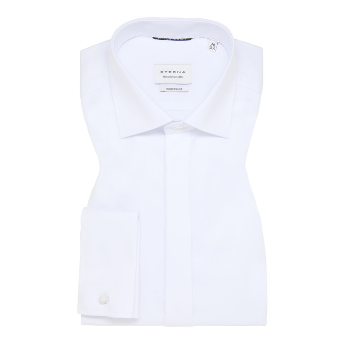 Eterna - Eterna - 8817 00 X367 | Modern Fit Smoking Skjorte Hvid