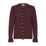 Pulz Jeans ( Dame )  - PULZ - PZSARA FLOUNCE | CARDIGAN FIG MELANGE 