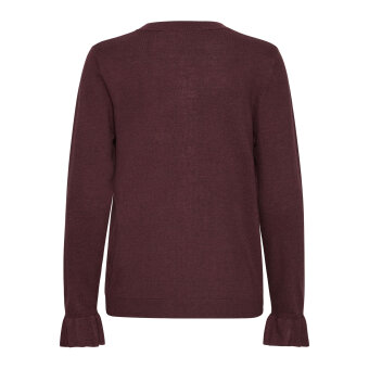 Pulz Jeans ( Dame )  - PULZ - PZSARA FLOUNCE | CARDIGAN FIG MELANGE 