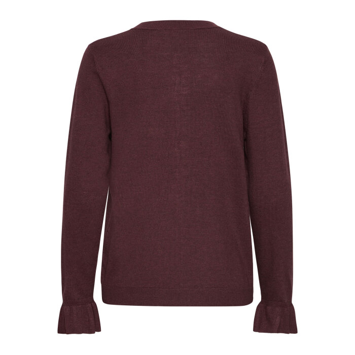 Pulz Jeans ( Dame )  - PULZ - PZSARA FLOUNCE | CARDIGAN FIG MELANGE 