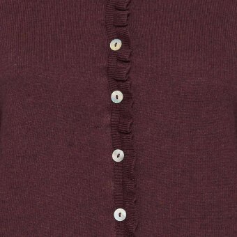 Pulz Jeans ( Dame )  - PULZ - PZSARA FLOUNCE | CARDIGAN FIG MELANGE 