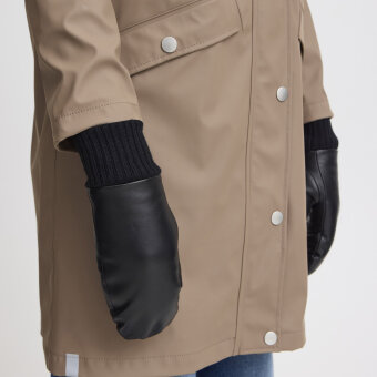 ICHI ( Dame ) - ICHI - IANILLA LEATHER GLOVE | SKIND LUFFER BLACK
