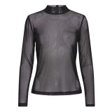 Pulz Jeans ( Dame )  - PULZ - PZDANA LS SHIRT | MESH TOP BLACK BEAUTY