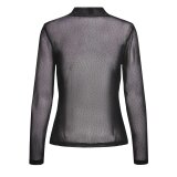 Pulz Jeans ( Dame )  - PULZ - PZDANA LS SHIRT | MESH TOP BLACK BEAUTY