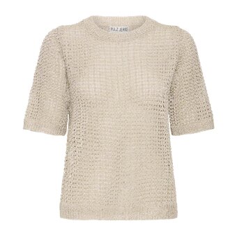 Pulz Jeans ( Dame )  - PULZ - PZVALERIE SS PULLOVER | STRIK SILVER 