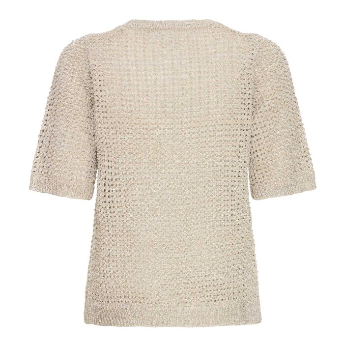 Pulz Jeans ( Dame )  - PULZ - PZVALERIE SS PULLOVER | STRIK SILVER 