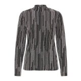 Pulz Jeans ( Dame )  - PULZ - PZTHEA LS BLOUSE | BLUSE SILVER GLITTER