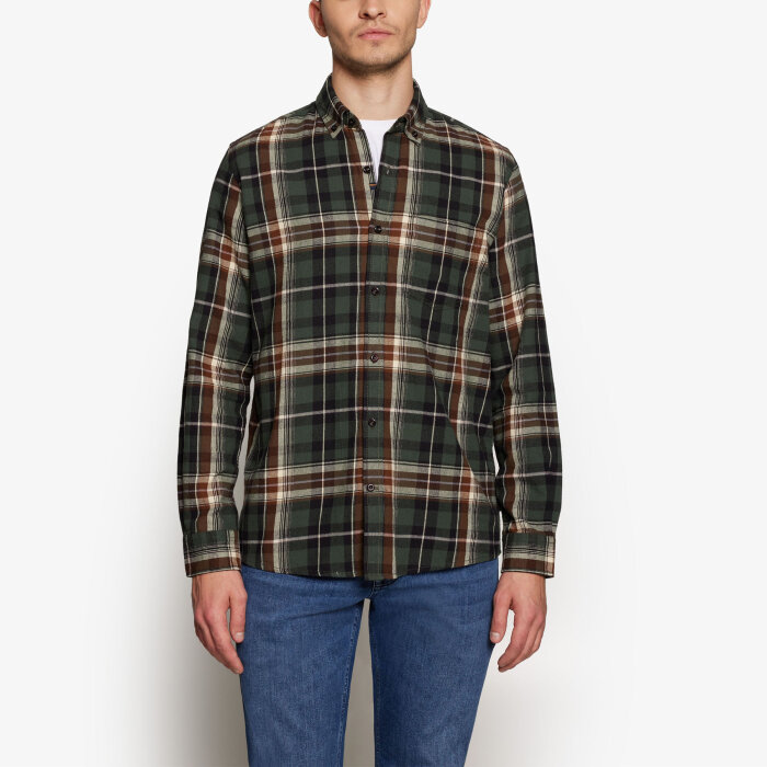 Signal - Signal - Bruce check shirt | Beluga Green
