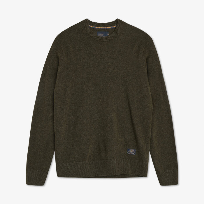 Signal - Signal - Ricco crew neck sweater | Strik Beluga Green Melange