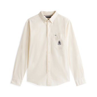 Tommy Hilfiger  - Tommy Hilfiger - Brushed oxford pocket shirt | Skjorte Ivory Petal