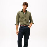 Tommy Hilfiger  - Tommy Hilfiger - Solid corduroy shirt | Skjorte Battle Green