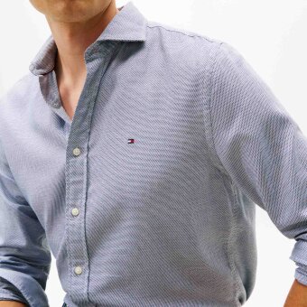 Tommy Hilfiger  - Tommy Hilfiger - Dobby structure shirt | Skjorte Night Sky