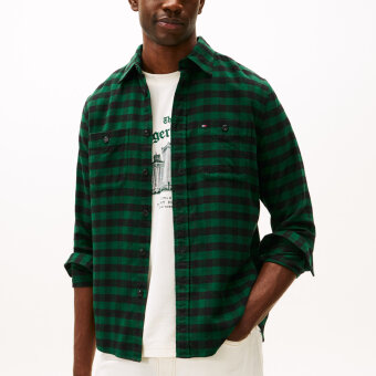 Tommy Hilfiger  - Tommy Hilfiger - Buffalo check shirt | Skjorte Ornamental Green 