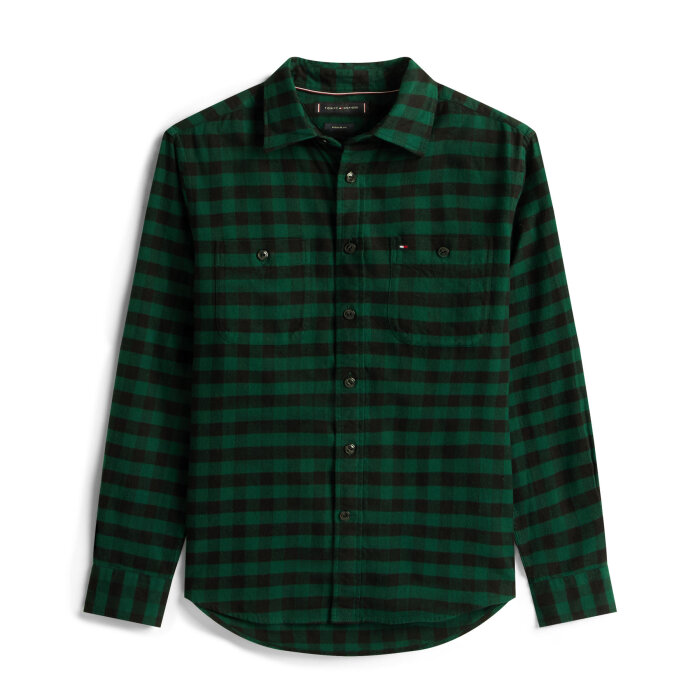 Tommy Hilfiger  - Tommy Hilfiger - Buffalo check shirt | Skjorte Ornamental Green 