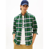 Tommy Hilfiger  - Tommy Hilfiger - Brushed oxford check shirt | Skjorte Ornamental Green 