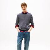 Tommy Hilfiger  - Tommy Hilfiger - Cotton herringbone sweater | Strik Desert Sky