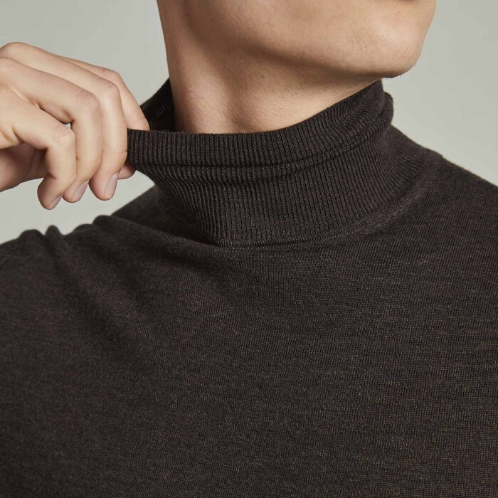 Matinique - Matinique - Parcusman rollneck | Rullekrave Strik Dark Brown