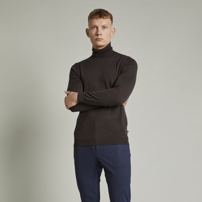 Matinique - Matinique - Parcusman rollneck | Rullekrave Strik Dark Brown