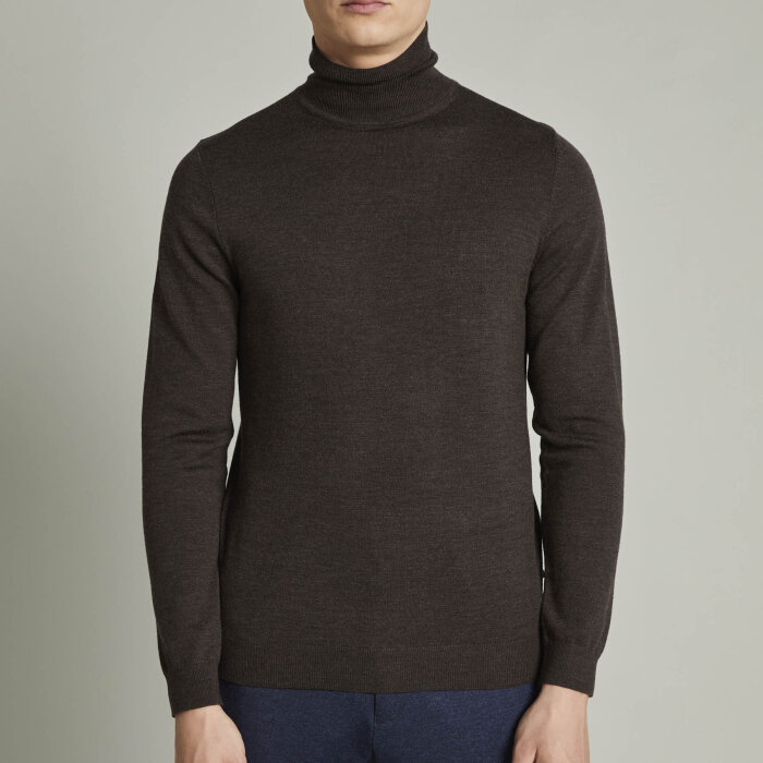 Matinique - Matinique - Parcusman rollneck | Rullekrave Strik Dark Brown