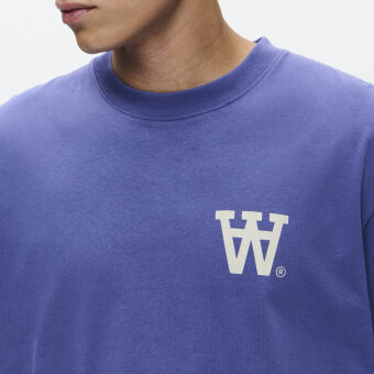 Double A by Wood Wood - Wood Wood Double A - Liam AA chest  T-shirt Skipper Blue