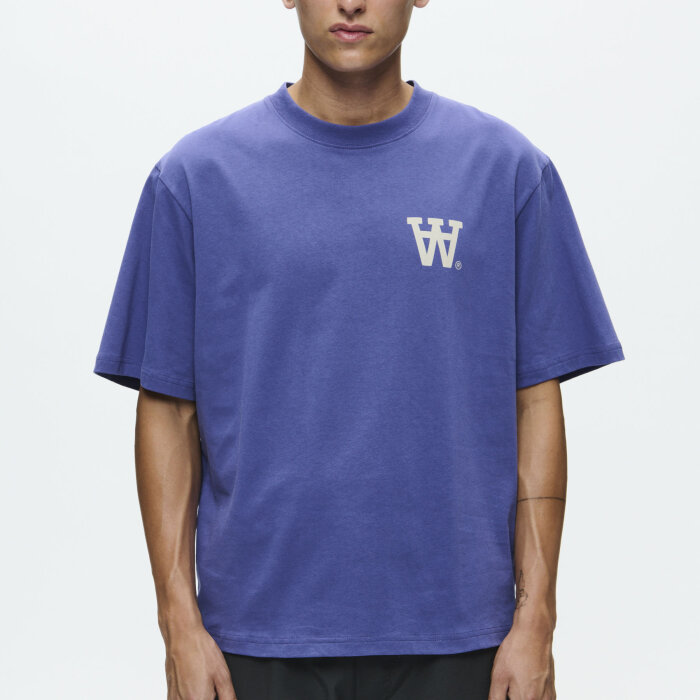 Double A by Wood Wood - Wood Wood - Liam AA chest  T-shirt Skipper Blue