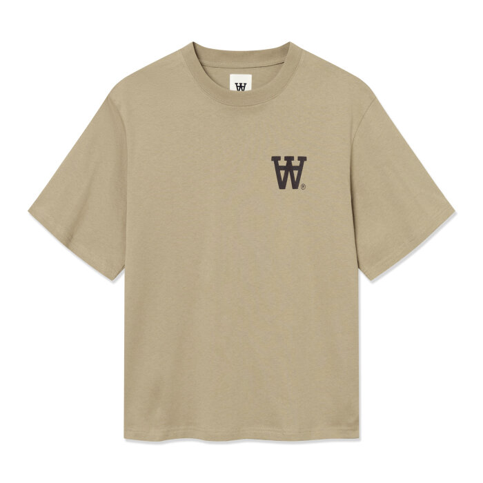 Double A by Wood Wood - Wood Wood - Liam AA chest tee | T-shirt Greige