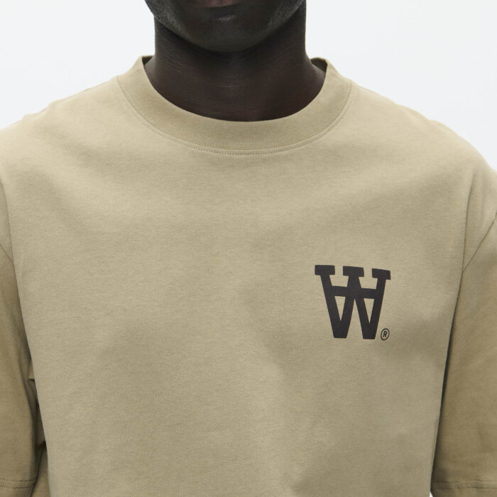 Double A by Wood Wood - Wood Wood - Liam AA chest tee | T-shirt Greige