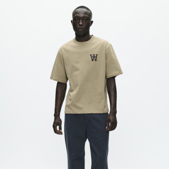 Double A by Wood Wood - Wood Wood Double A - Liam AA chest tee | T-shirt Greige
