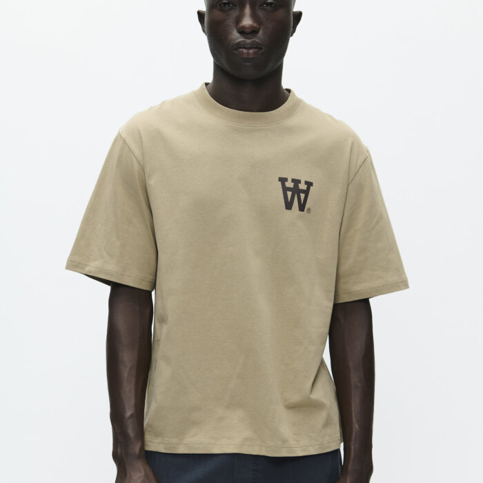 Double A by Wood Wood - Wood Wood - Liam AA chest tee | T-shirt Greige