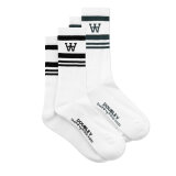 Double A by Wood Wood - Wood Wood Double A - Ryder 2 pack socks | Tennissokker White Black Double A by Wood Wood - Wood Wood Double A - Ryder 2 pack socks | Tennissokker White Black