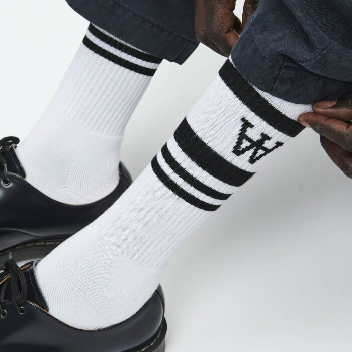 Double A by Wood Wood - Wood Wood Double A - Ryder 2 pack socks | Tennissokker White Black