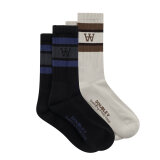 Double A by Wood Wood - Wood Wood - Kyle 2 pack socks | Tennissokker Black Moon Double A by Wood Wood - Wood Wood - Kyle 2 pack socks | Tennissokker Black Moon
