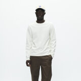 Double A by Wood Wood - Wood Wood - Hendrix crew neck | T-shirt Clear Cream Double A by Wood Wood - Wood Wood - Hendrix crew neck | T-shirt Clear Cream