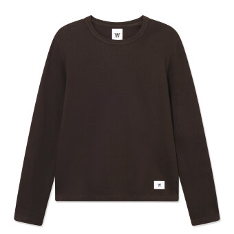 Double A by Wood Wood - Wood Wood - Hendrix crew neck | T-shirt Chocolate Tort