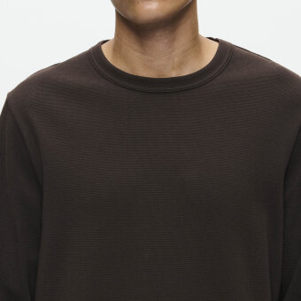 Double A by Wood Wood - Wood Wood Double A - Hendrix crew neck | T-shirt Chocolate Tort
