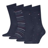 Tommy Hilfiger  - Tommy Hilfiger - TH socks 4 pack | Strømper Navy