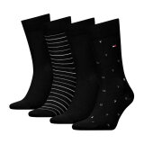 Tommy Hilfiger  - Tommy Hilfiger - TH socks 4 pack | Strømper Black
