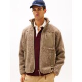 Tommy Hilfiger - Tommy Hilfiger - TH Teddy Fleece Zip Through | Fleecetrøje Coastal Taupe Tommy Hilfiger - Tommy Hilfiger - TH Teddy Fleece Zip Through | Fleecetrøje Coastal Taupe